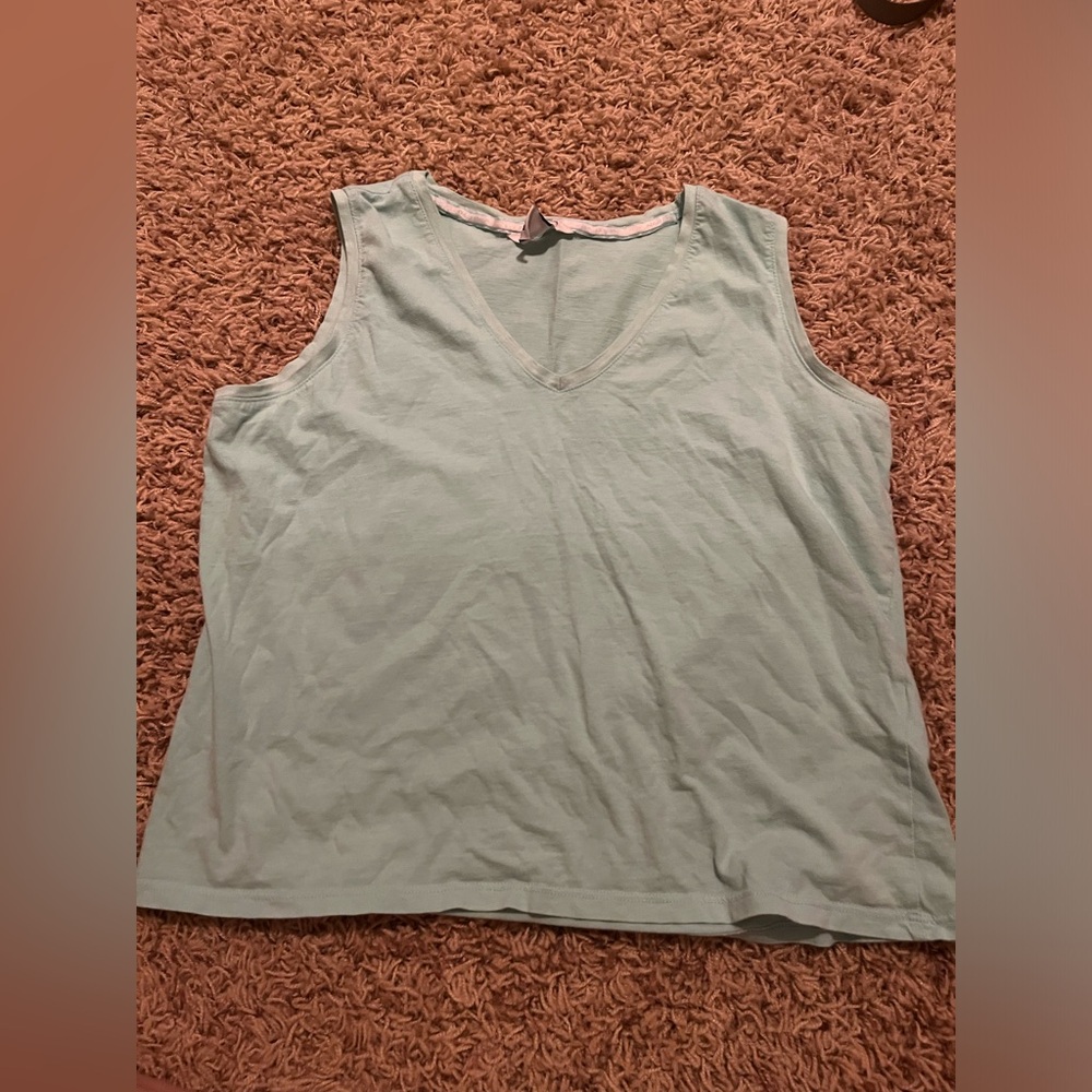 mint color loose fitted tank